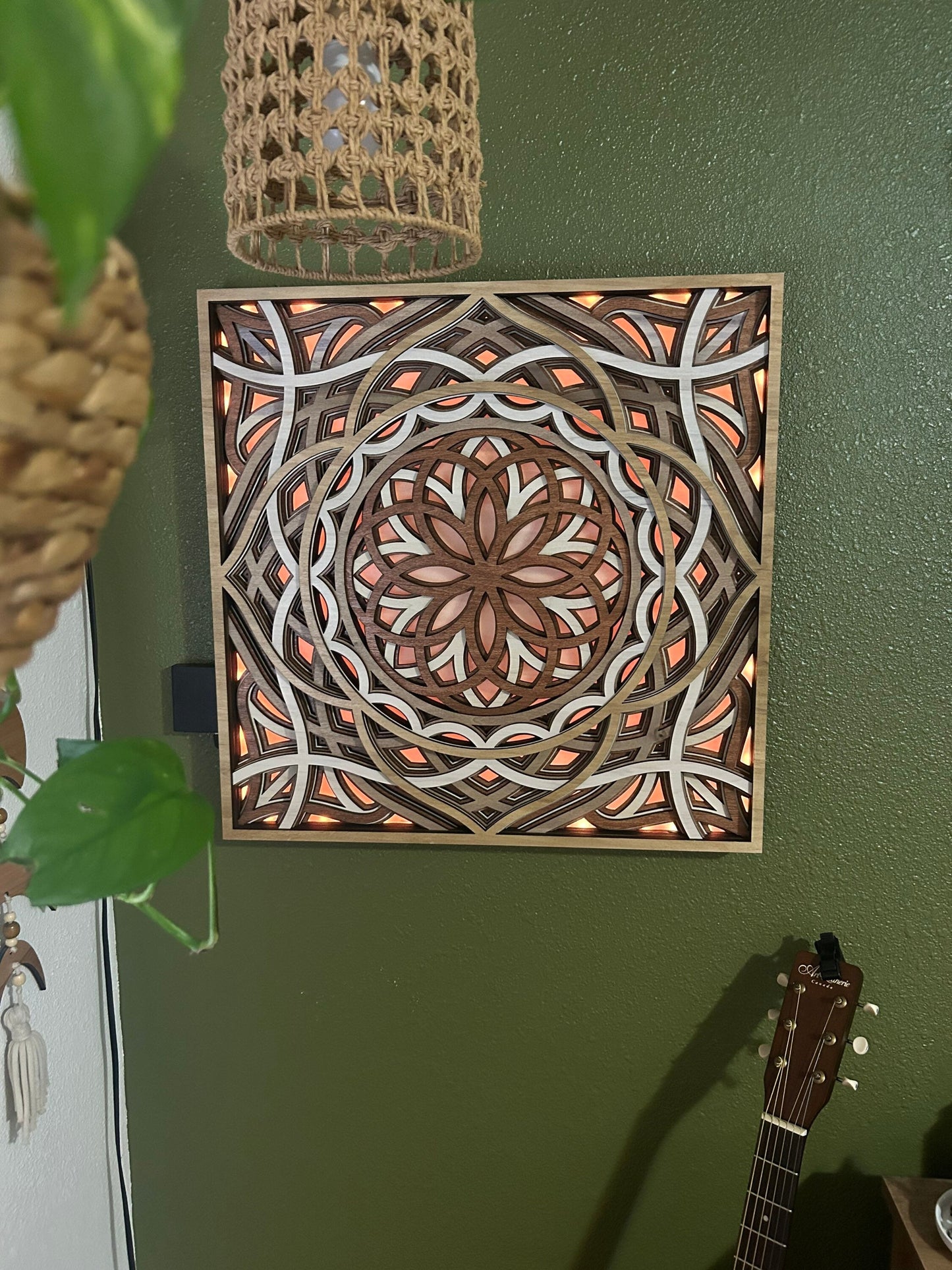 Mosaic LED Zen Wall Art