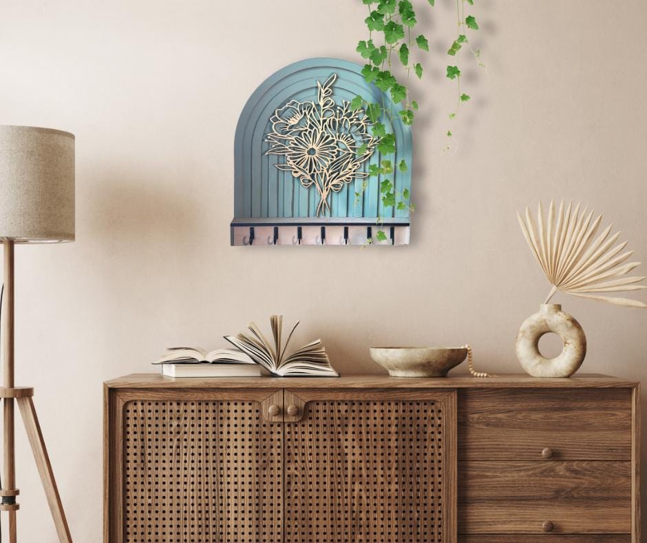 Arched Bouquet Key and Jewelry Holder