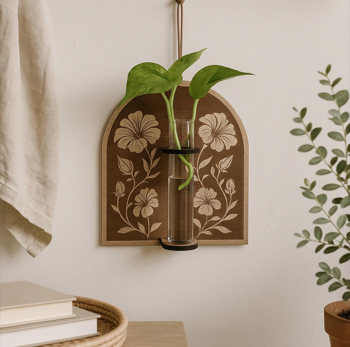 Boho Floral Wall Propagation Station