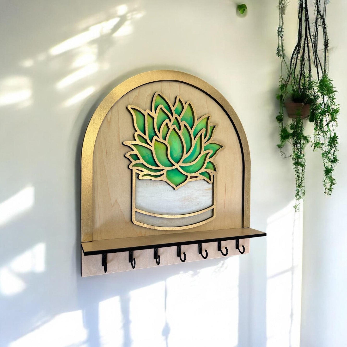 Succulent Key and Jewelry Holder