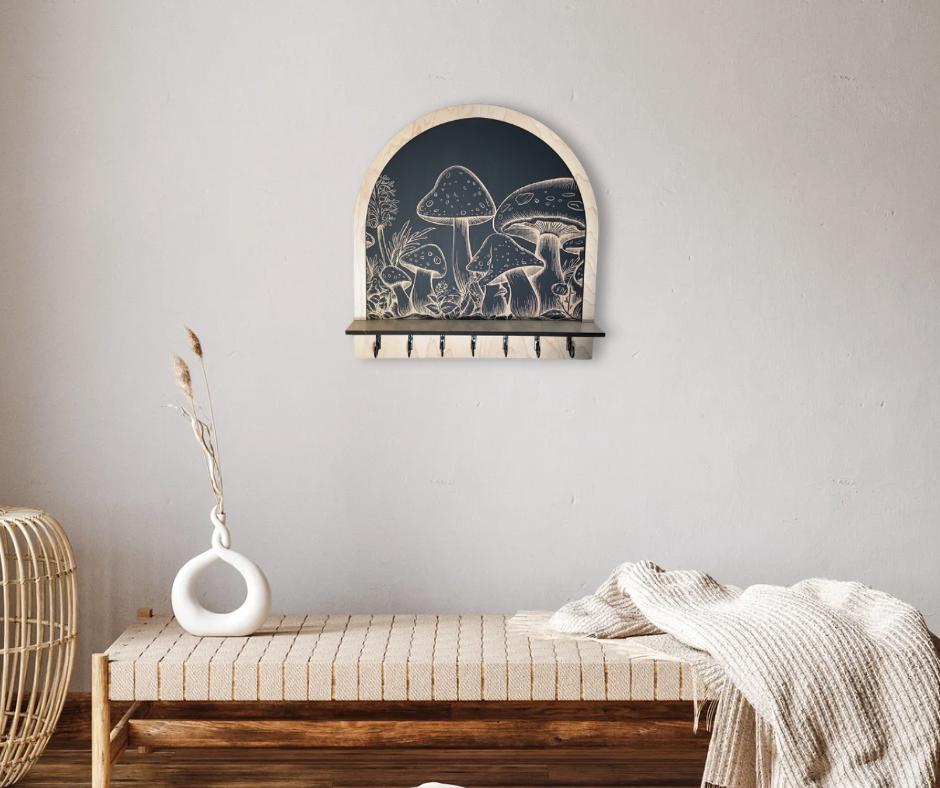 Cottagecore Mushroom Key and Jewelry Holder