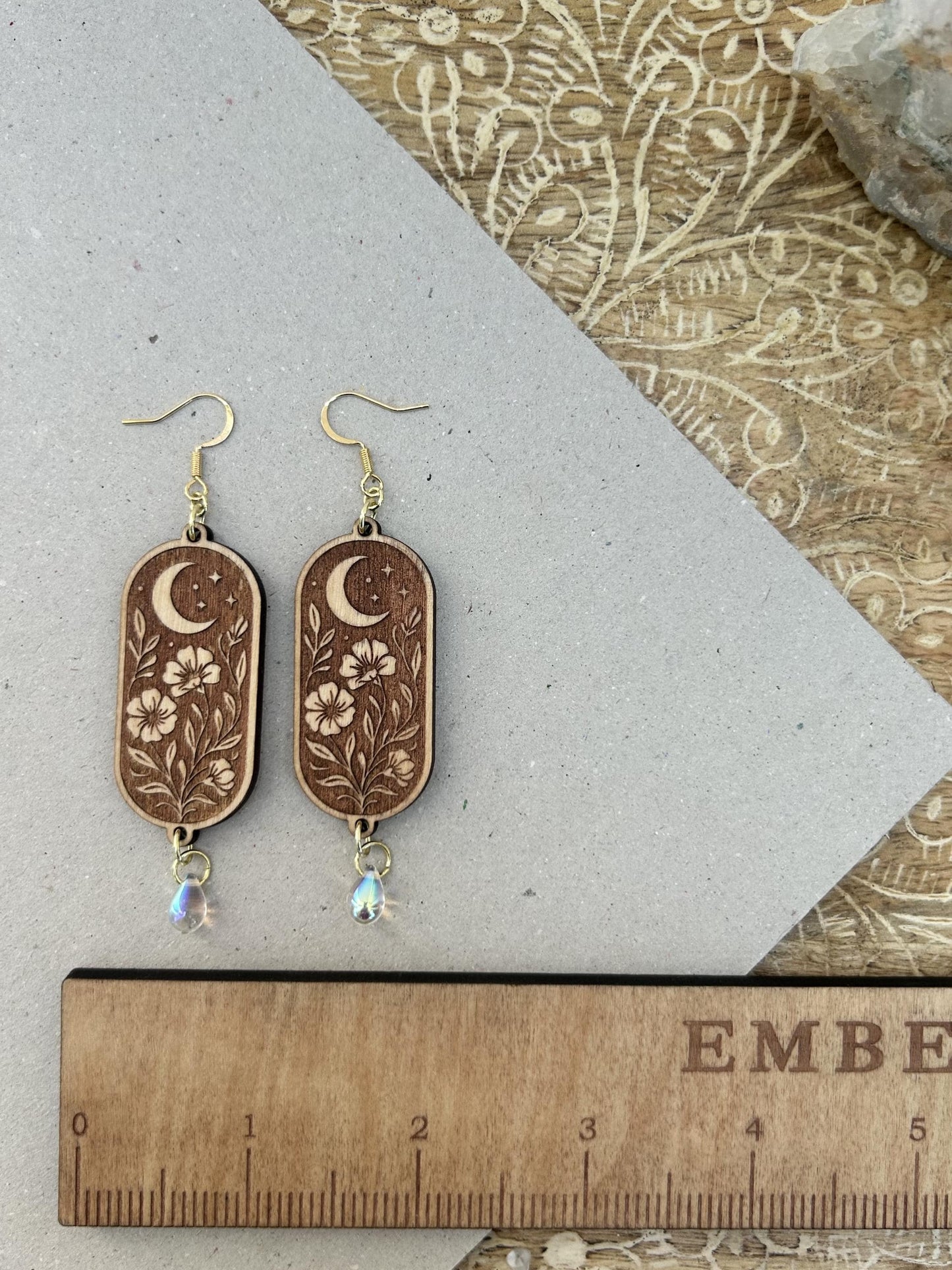 Botanical Moon Earrings