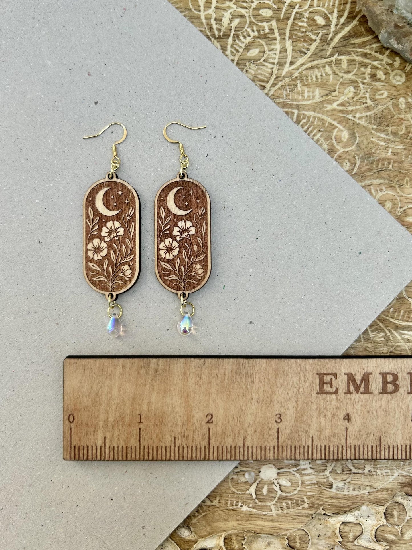 Botanical Moon Earrings