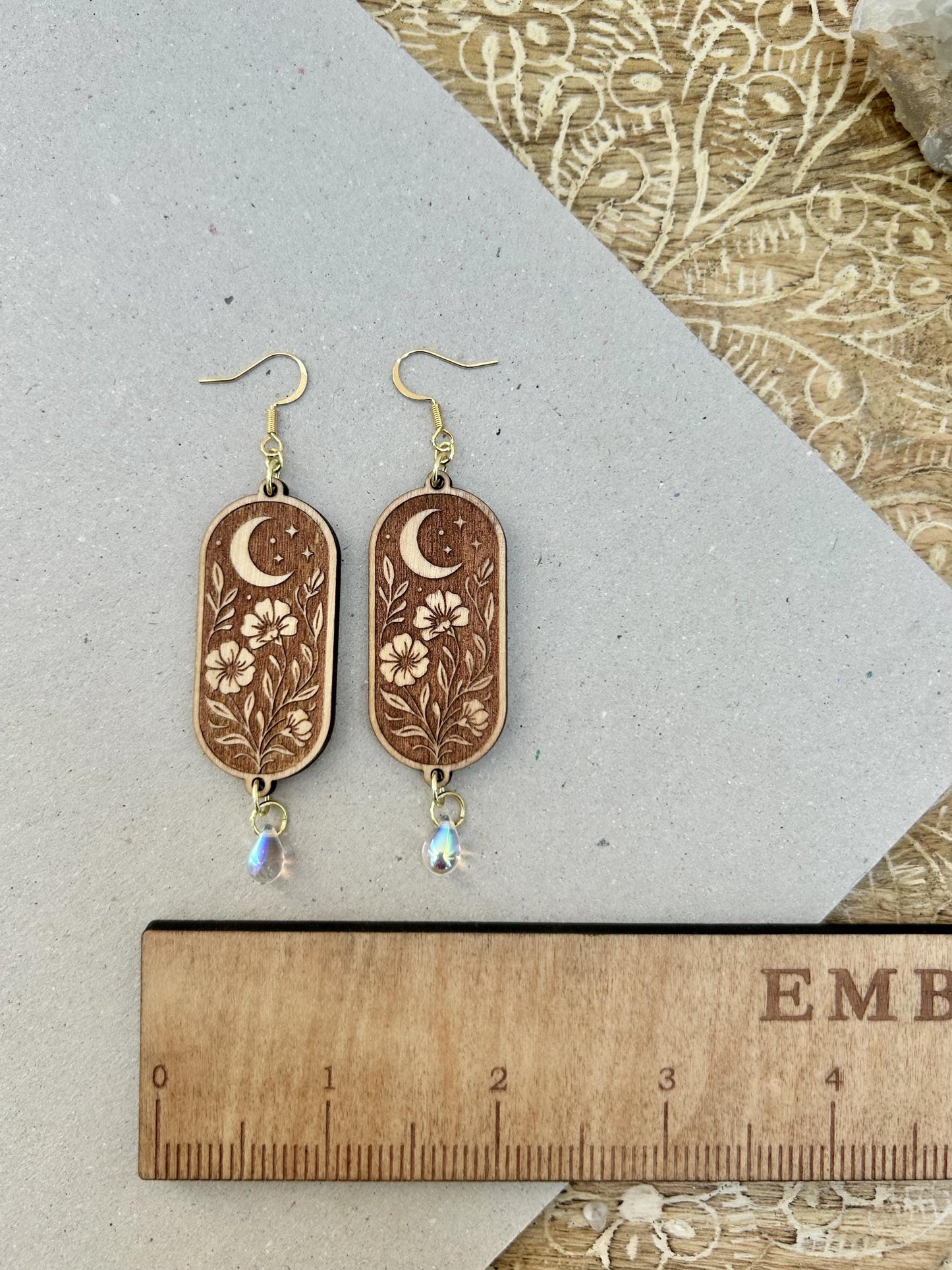 Botanical Moon Earrings