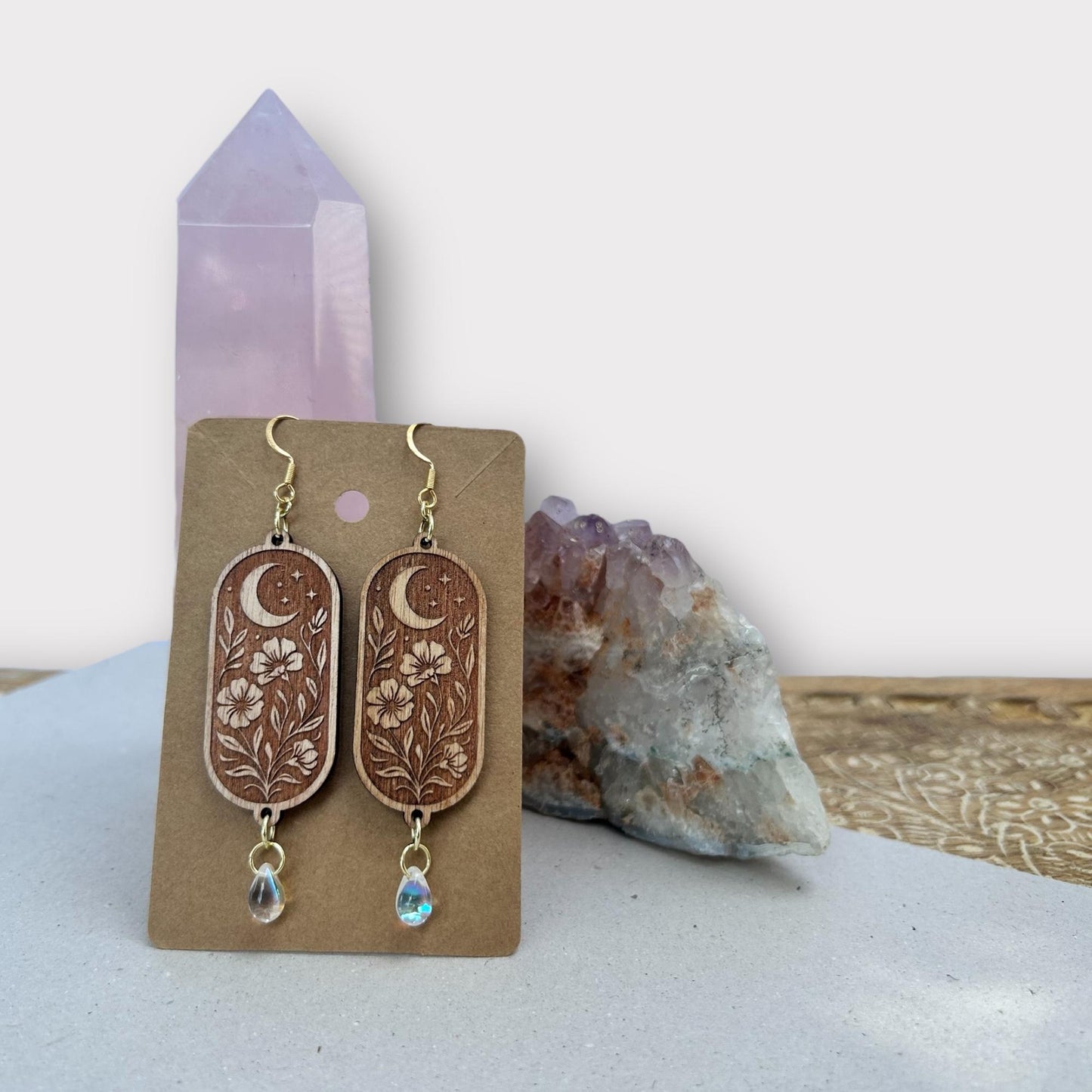 Botanical Moon Earrings