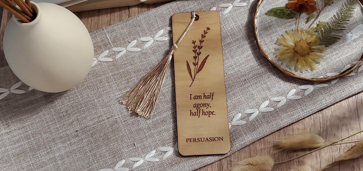 "I Am Half Agony" Quote Bookmark