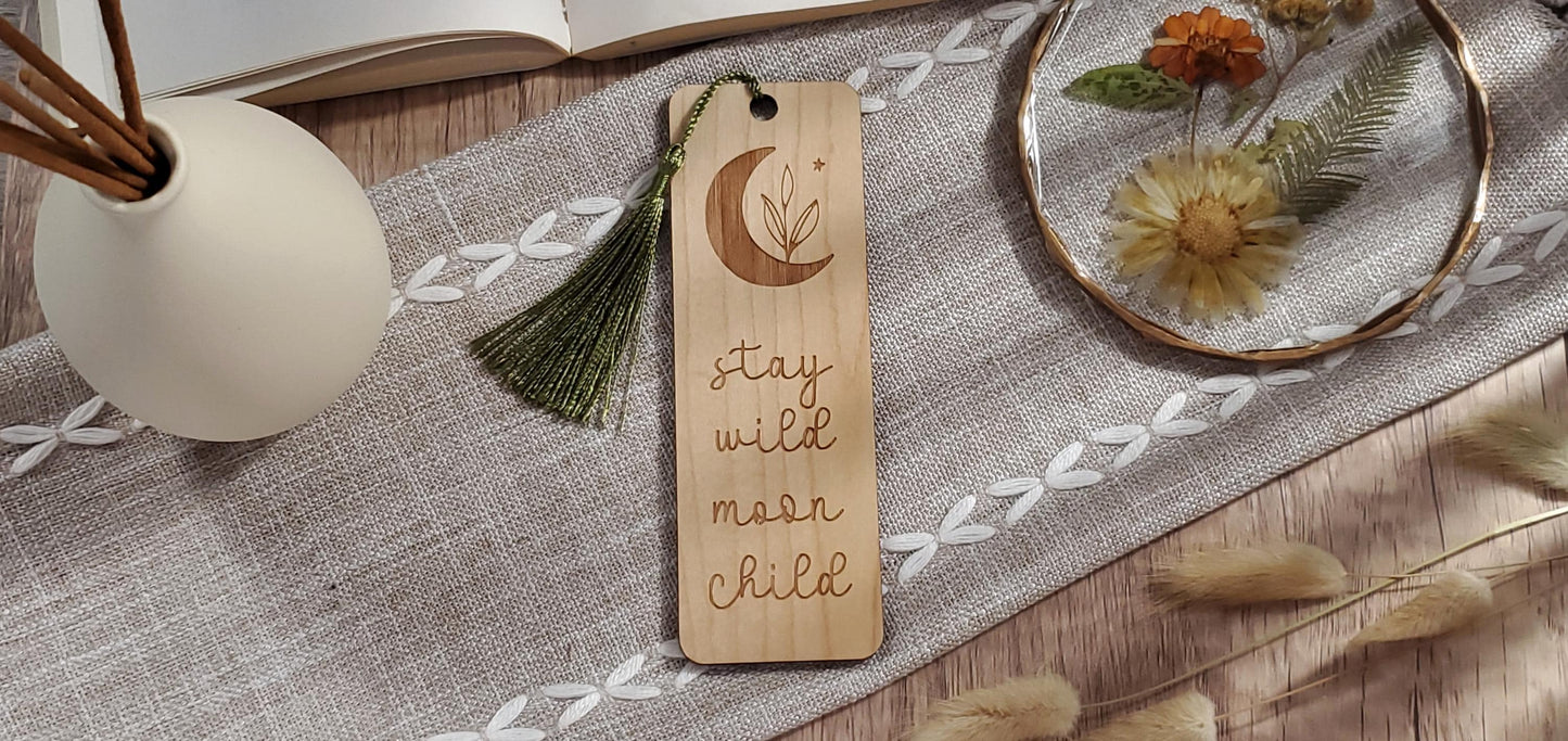 "Stay Wild Moon Child" Quote Bookmark