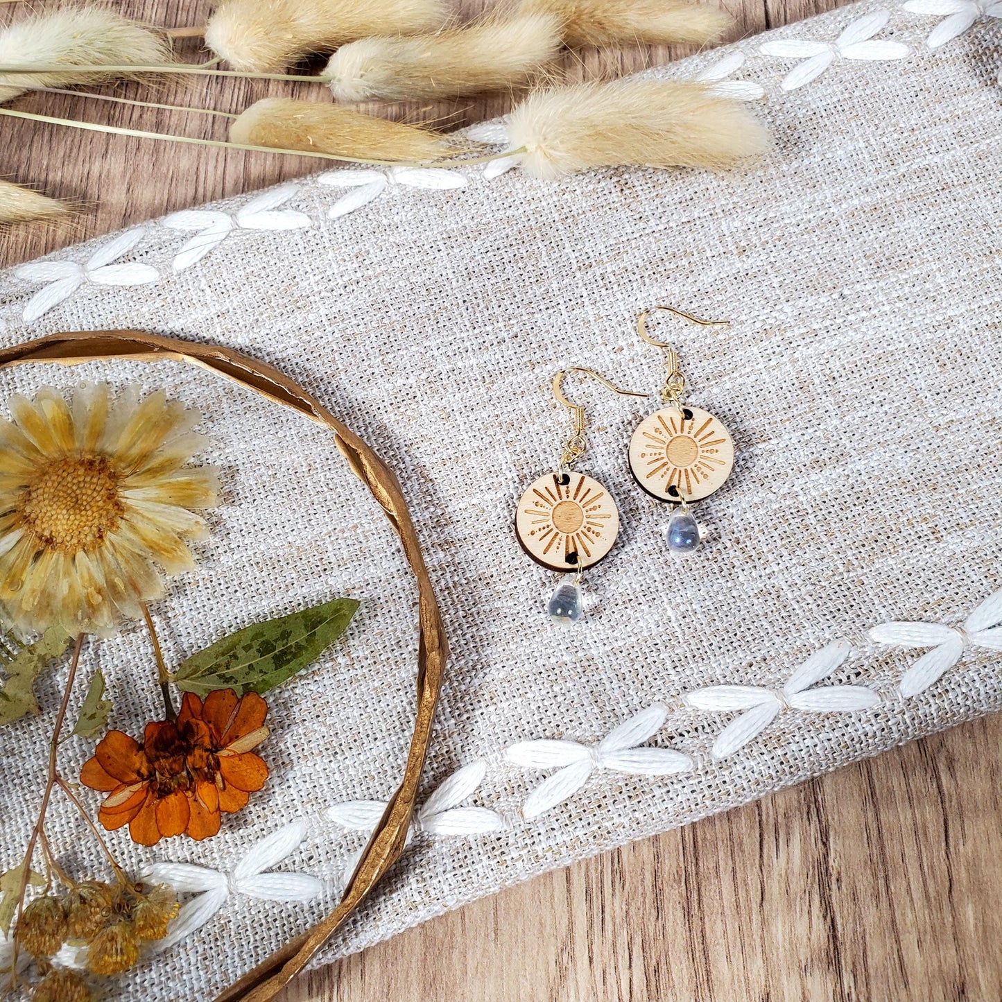 Sunburst Dangle Earrings