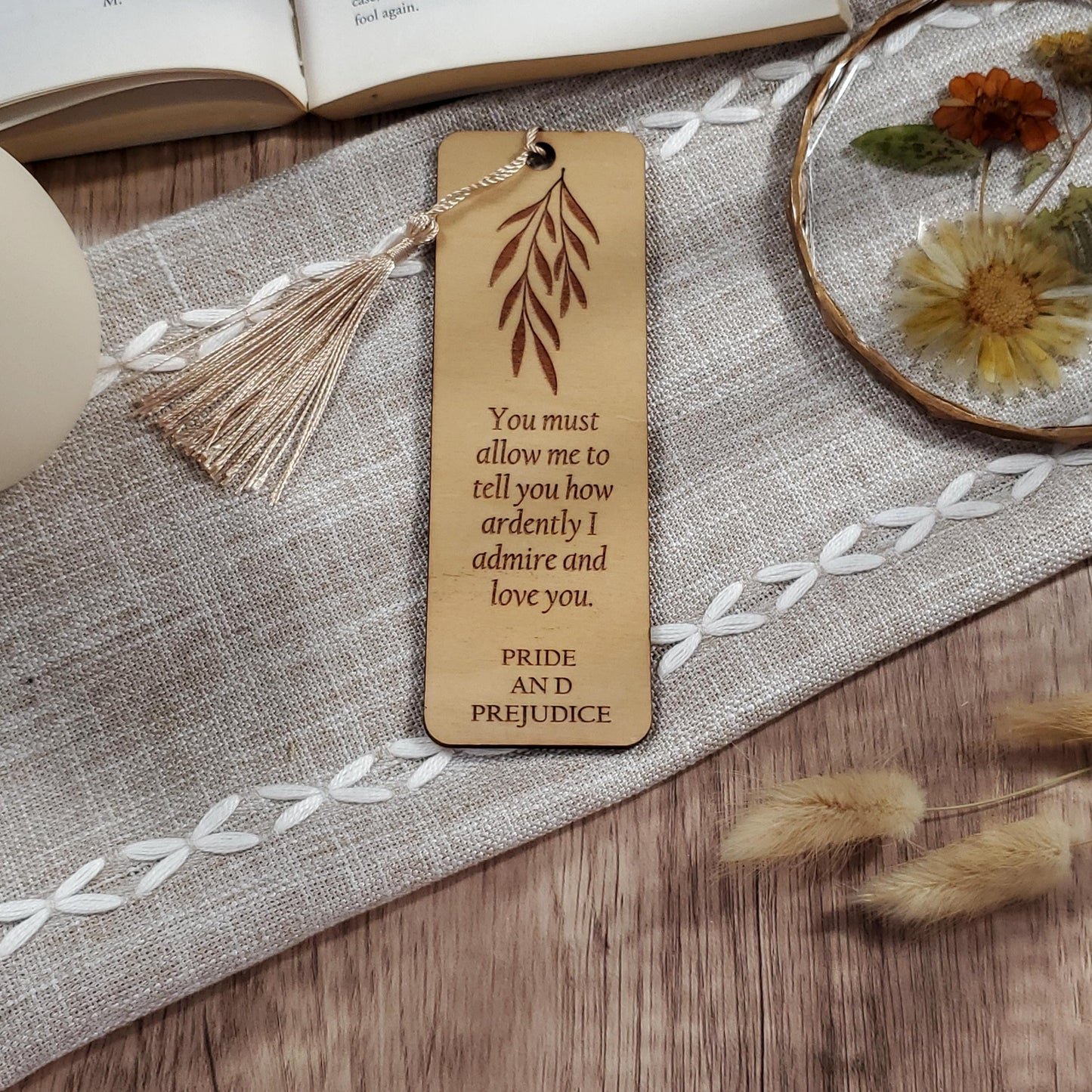 Pride & Prejudice Wooden Bookmark