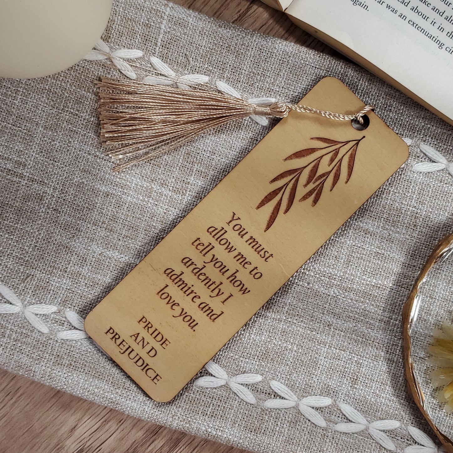 Pride & Prejudice Wooden Bookmark