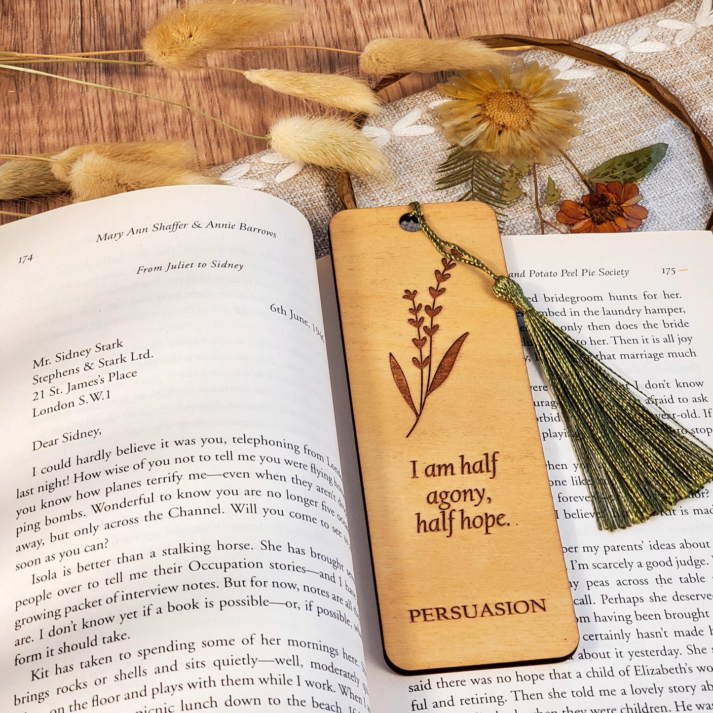 "I Am Half Agony" Quote Bookmark