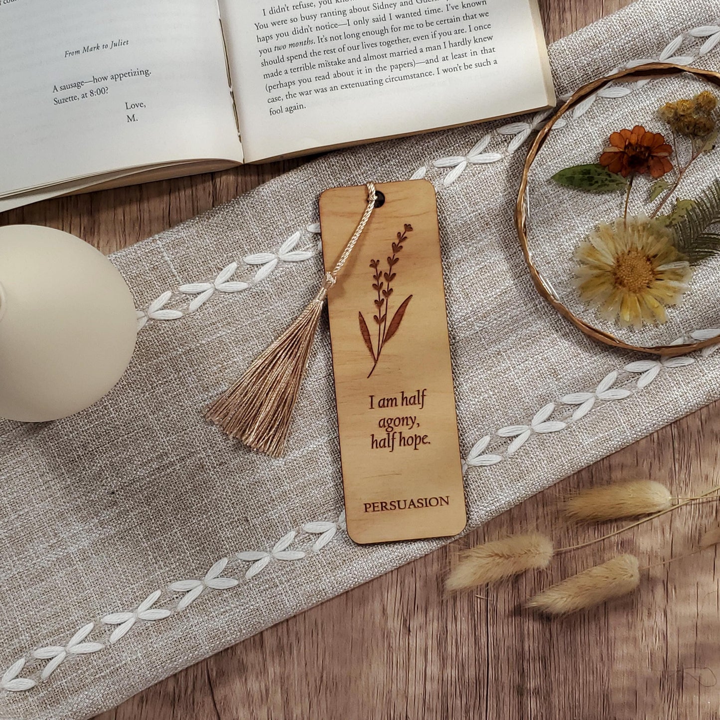"I Am Half Agony" Quote Bookmark
