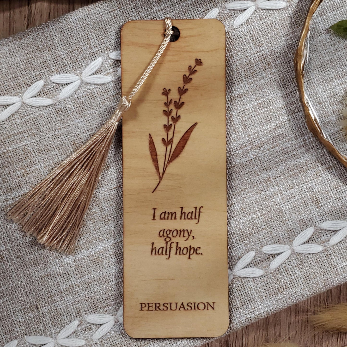 "I Am Half Agony" Quote Bookmark