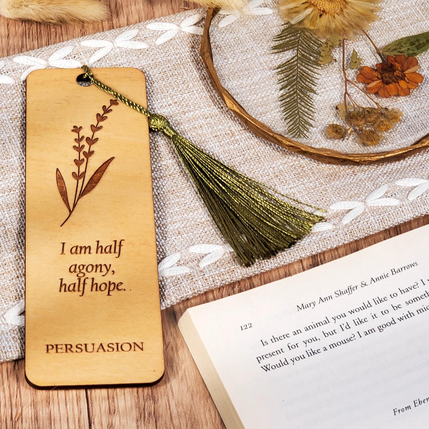 "I Am Half Agony" Quote Bookmark