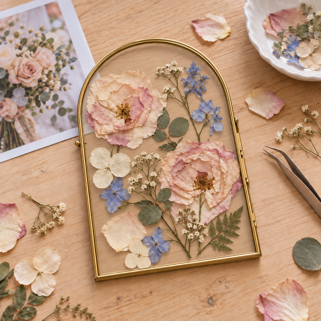 How to Make a Pressed Wedding Bouquet Frame at Home