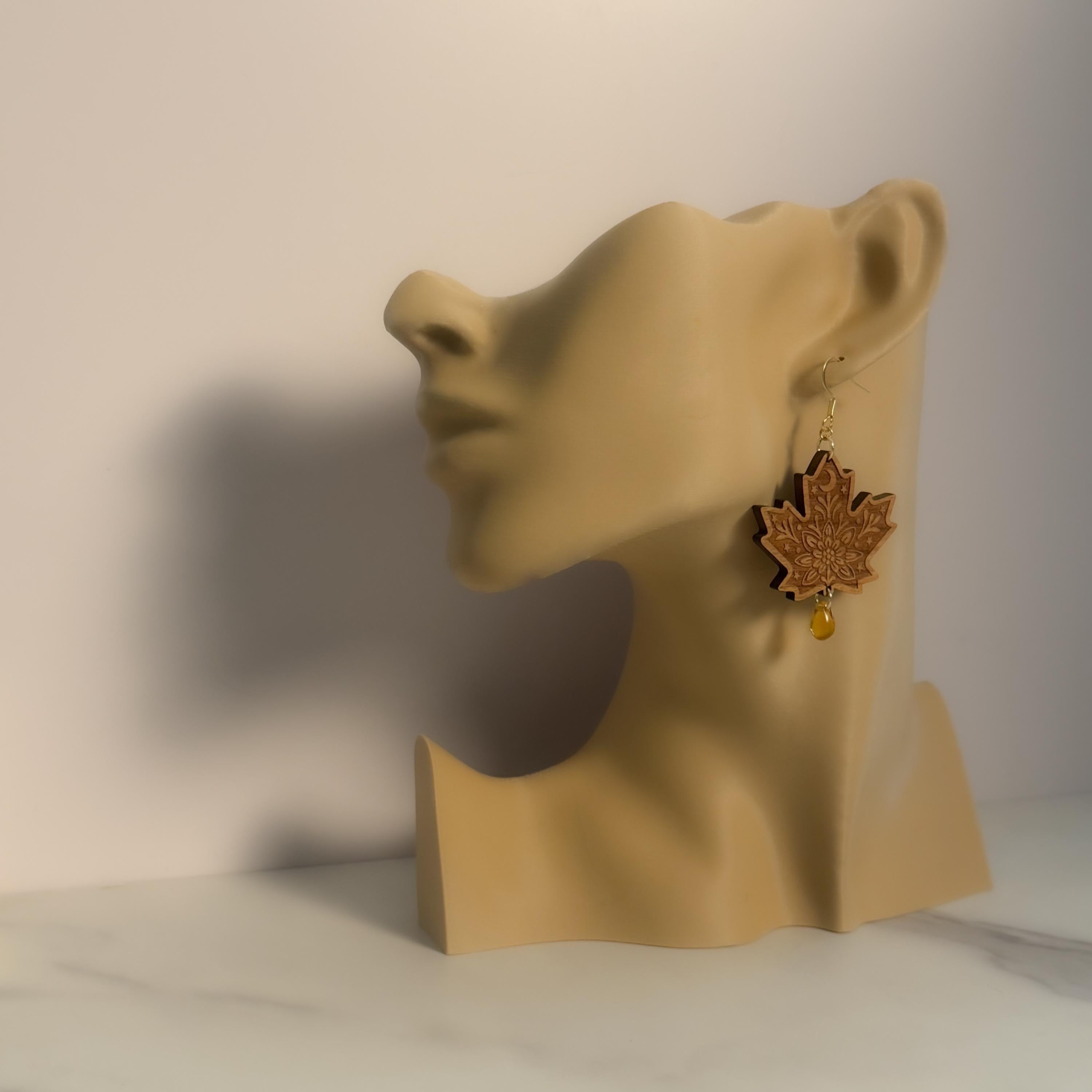 Maple Leaf Mandala Earrings