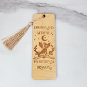 Emotionally Attached to Fictional Dragons Wooden Bookmark