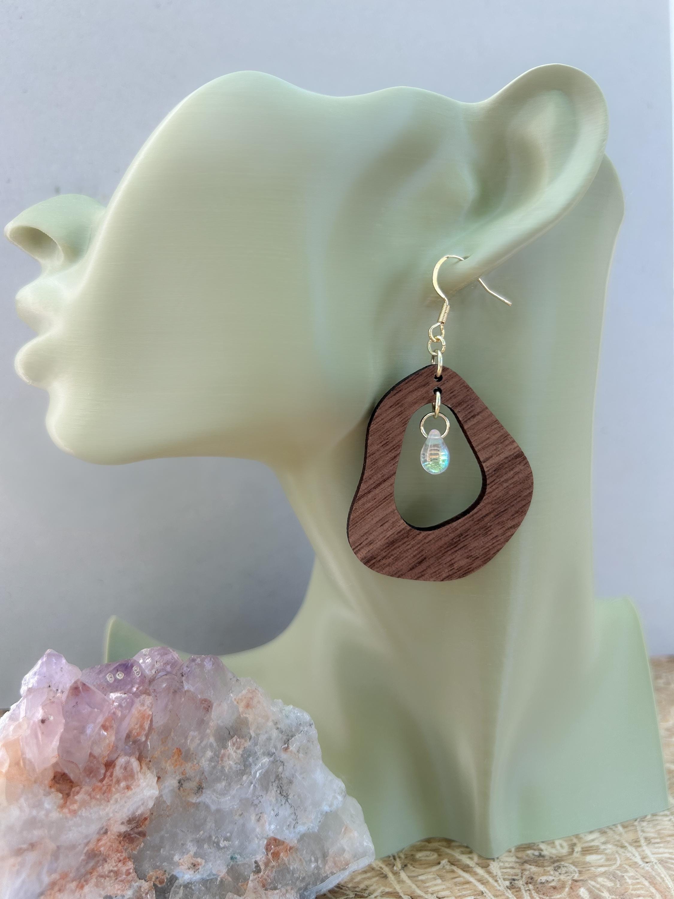 Aura Frame Beaded Dangle Earrings