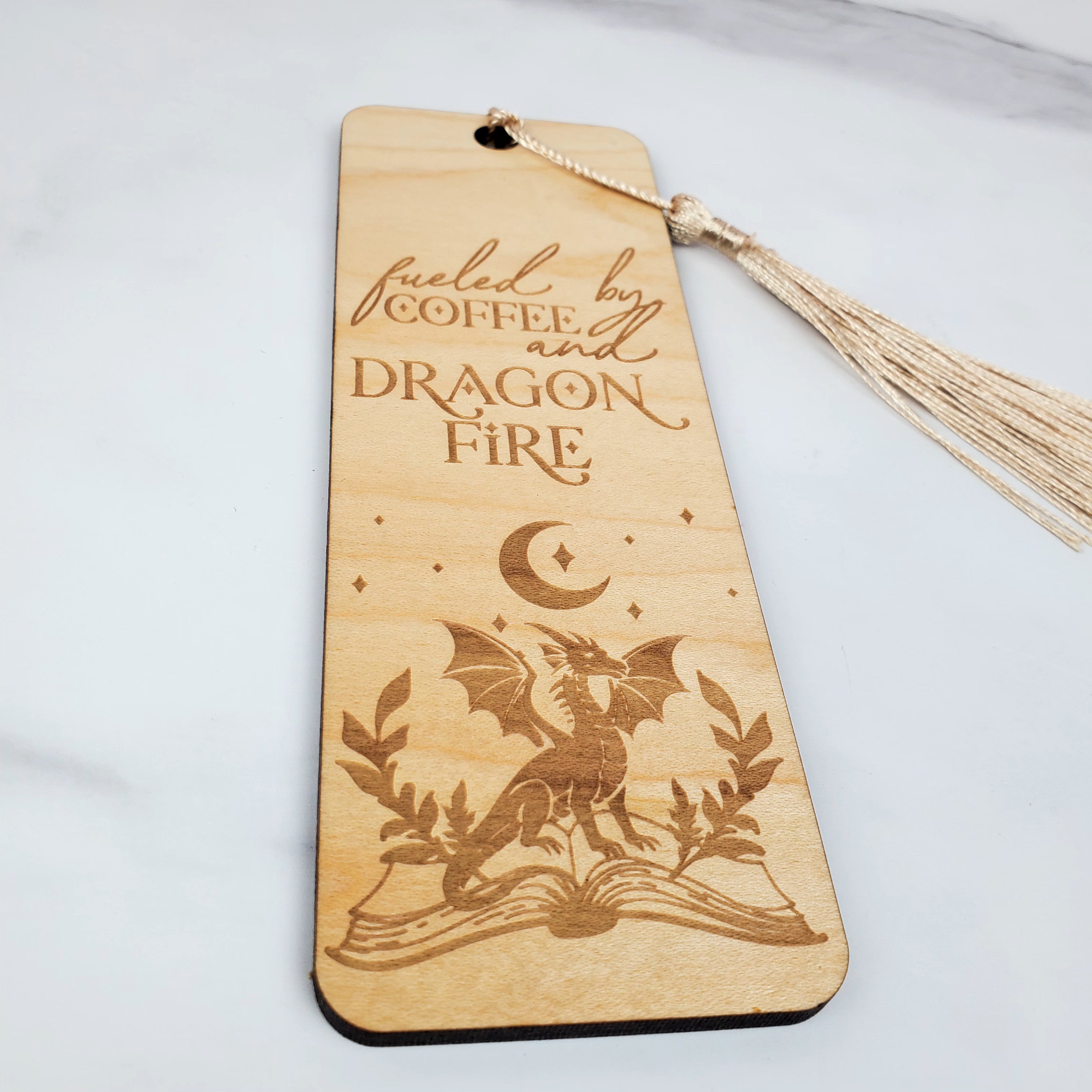 Emotionally Attached to Fictional Dragons Wooden Bookmark