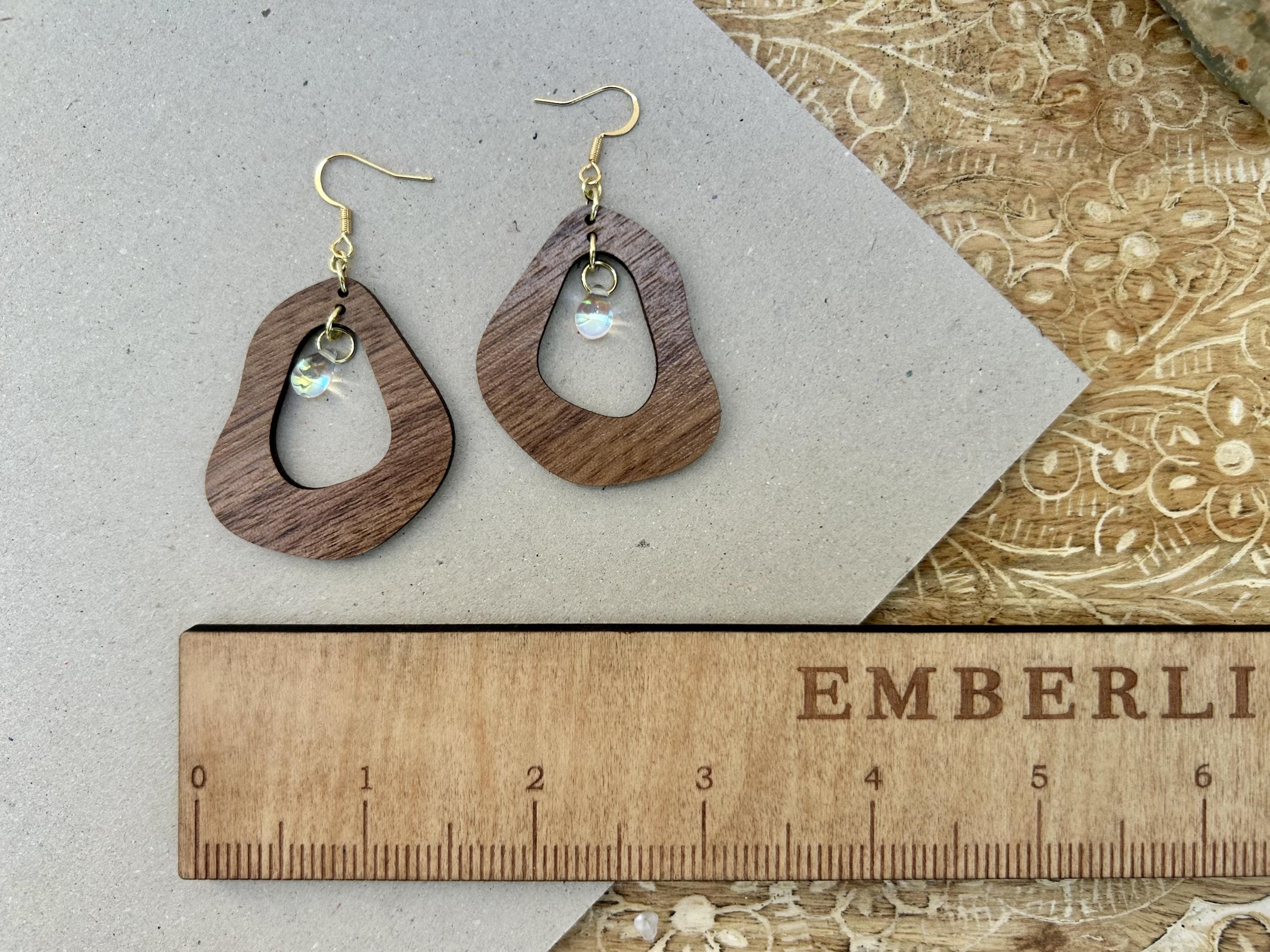 Aura Frame Beaded Dangle Earrings