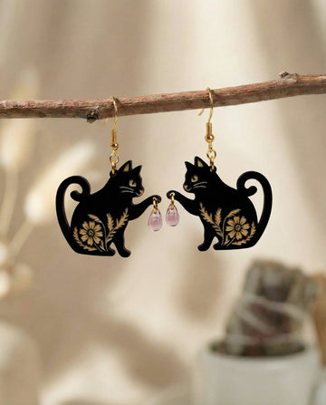 Black Cat Earrings