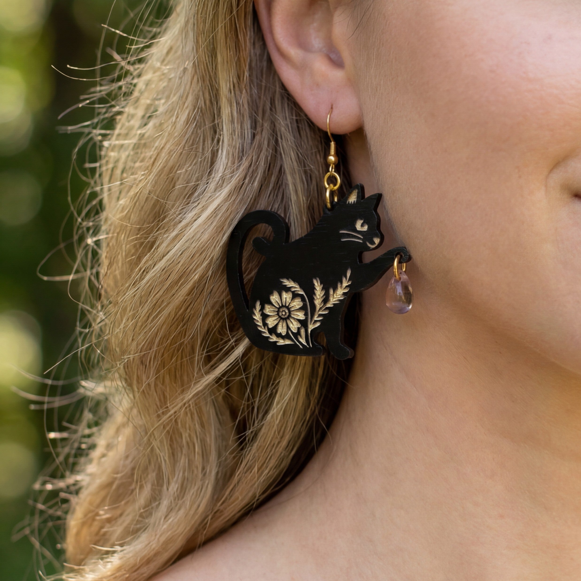 Black Cat Earrings
