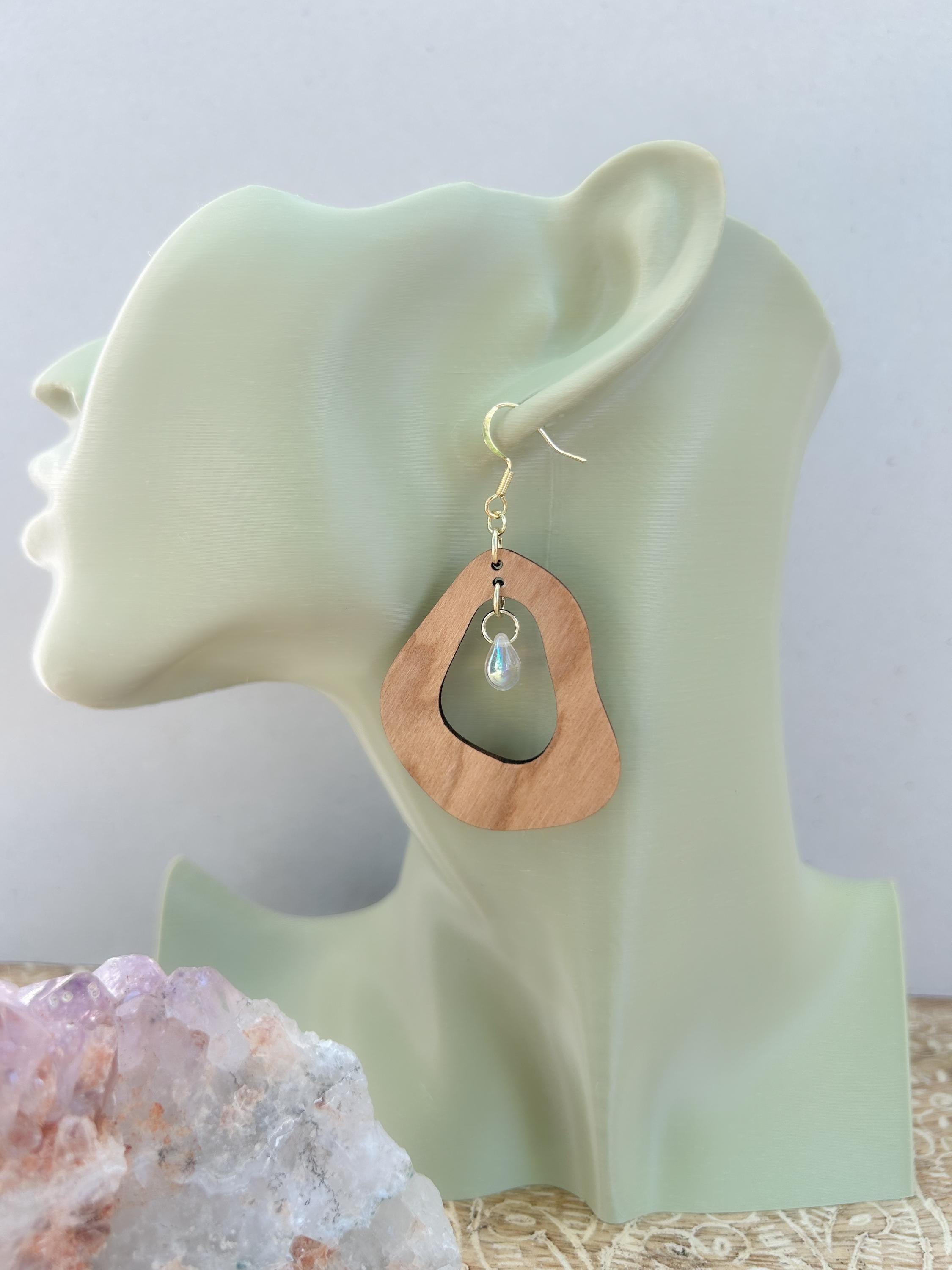 Aura Frame Beaded Dangle Earrings