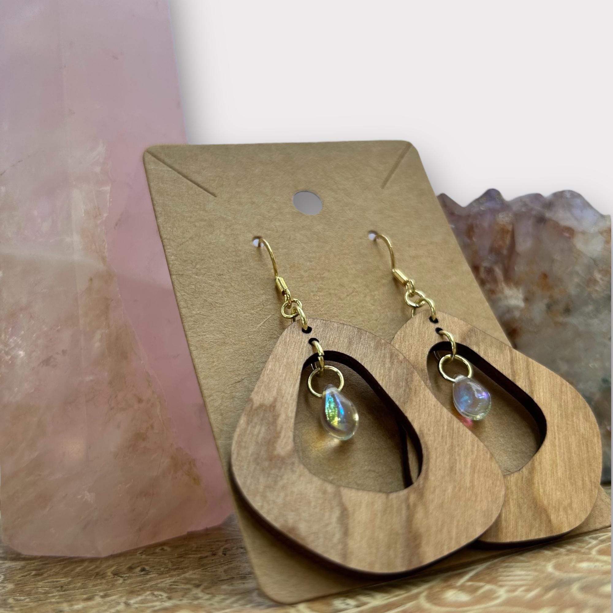 Aura Frame Beaded Dangle Earrings