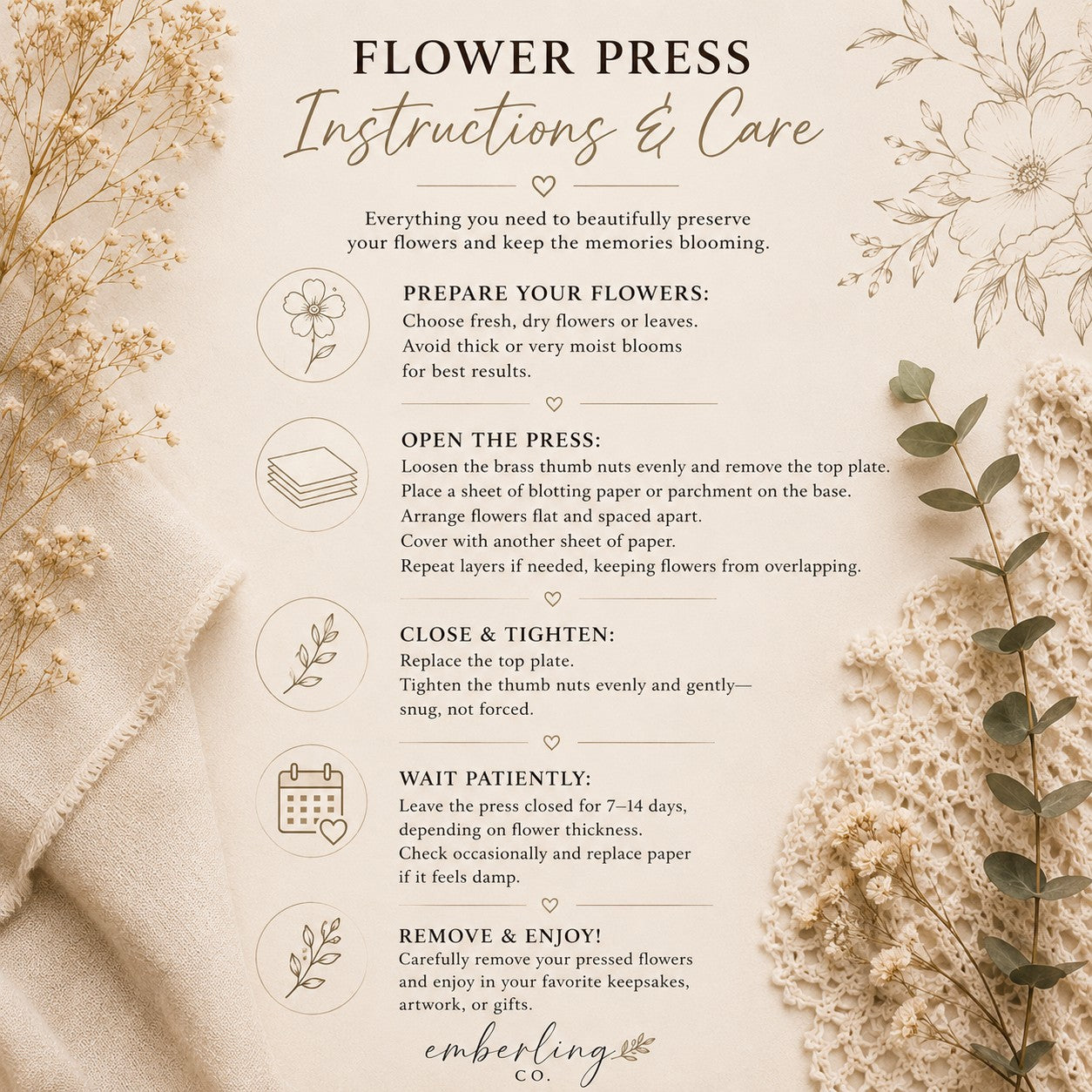 Personalized Wedding Flower Press | Calla Lily Bouquet Keepsake