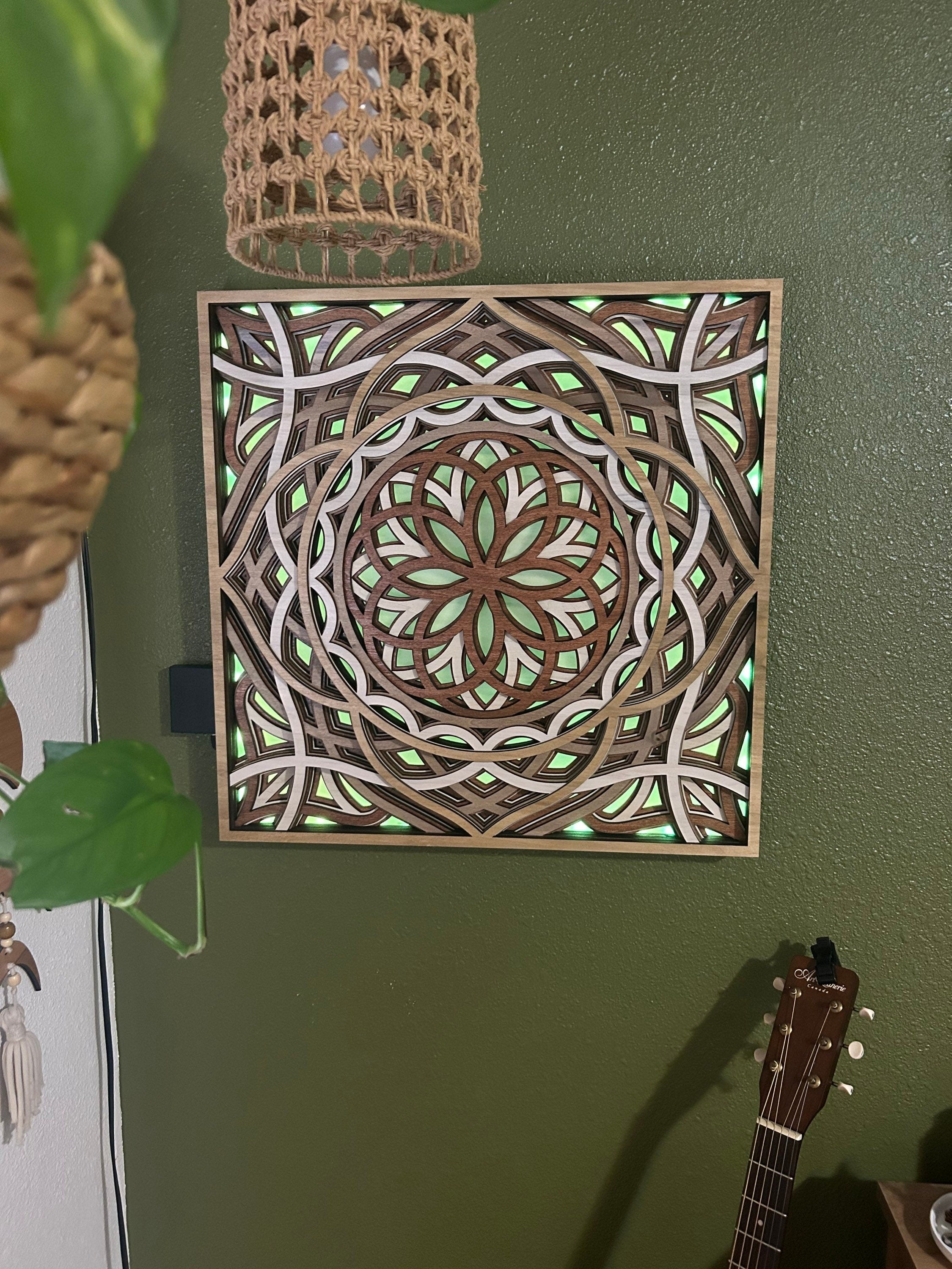 Mosaic LED Zen Wall Art