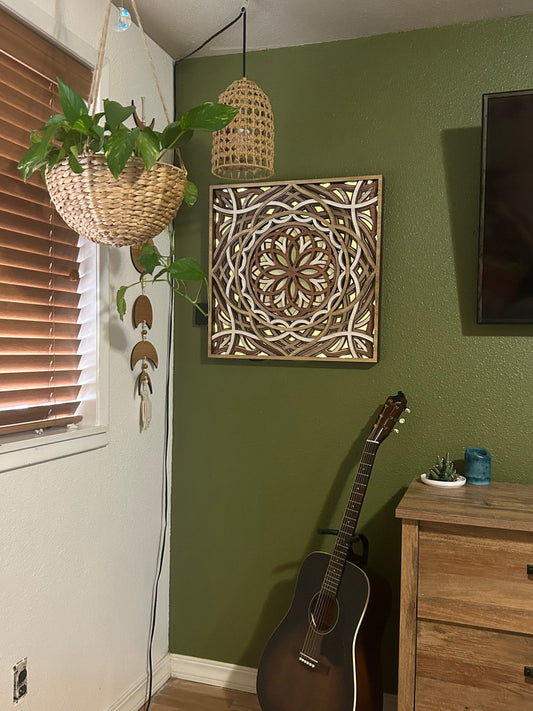 Mosaic LED Zen Wall Art