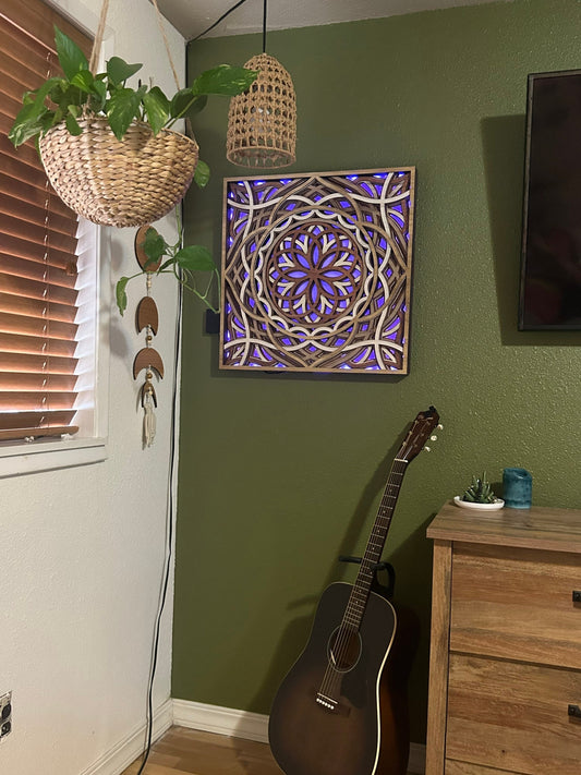Mosaic LED Zen Wall Art