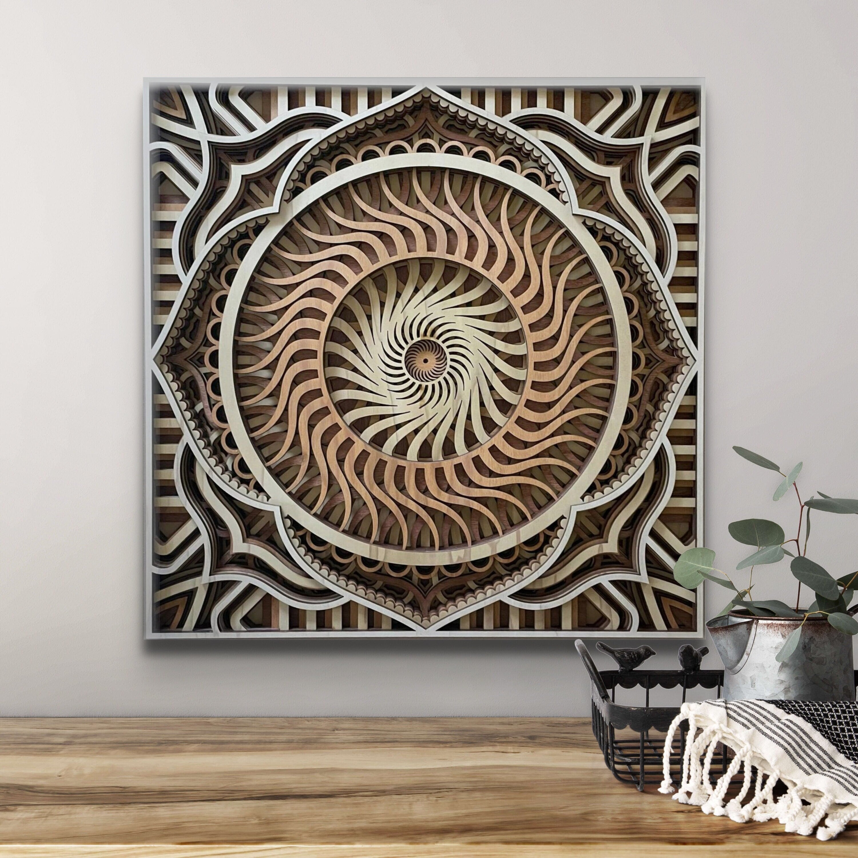 Sacred Geometry Layered Wall Decor
