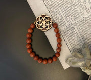 Sacred Geometry Red Jasper Bracelet