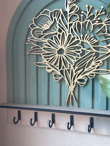Arched Bouquet Key and Jewelry Holder