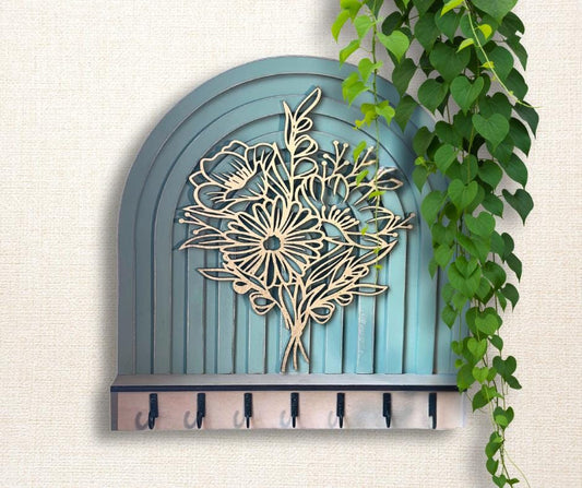 Arched Bouquet Key and Jewelry Holder