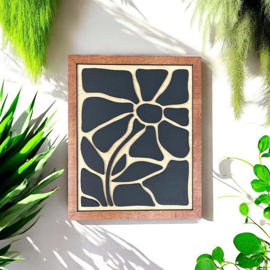 Retro Flowers Wall Decor