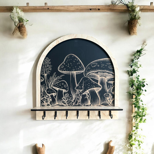 Cottagecore Mushroom Key and Jewelry Holder