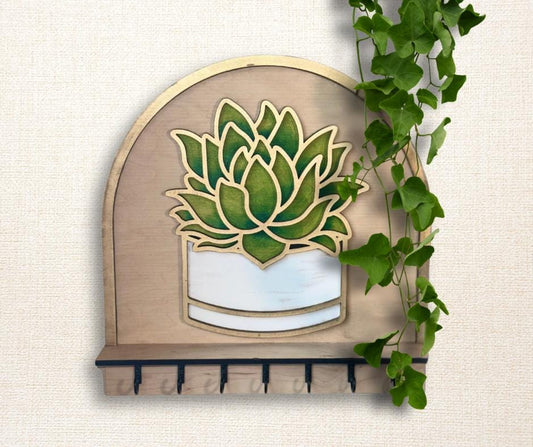 Succulent Key and Jewelry Holder
