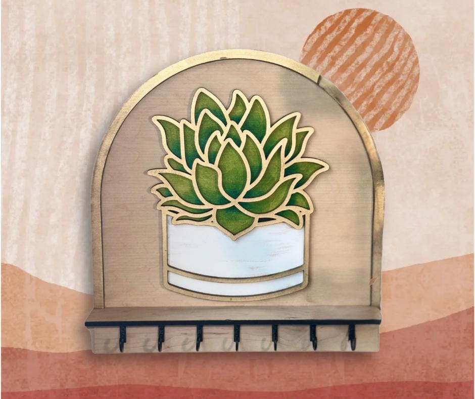 Succulent Key and Jewelry Holder