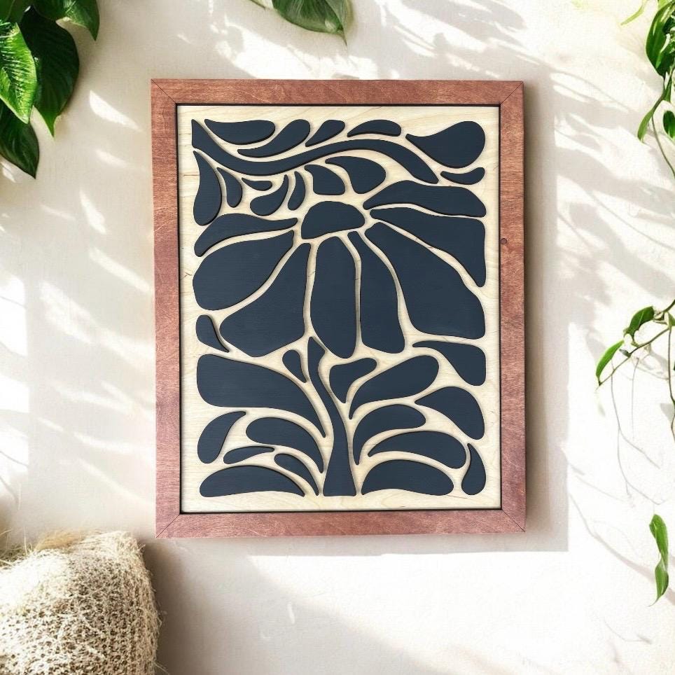 Retro Flowers Wall Decor