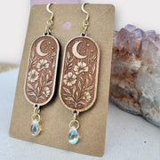Botanical Moon Earrings