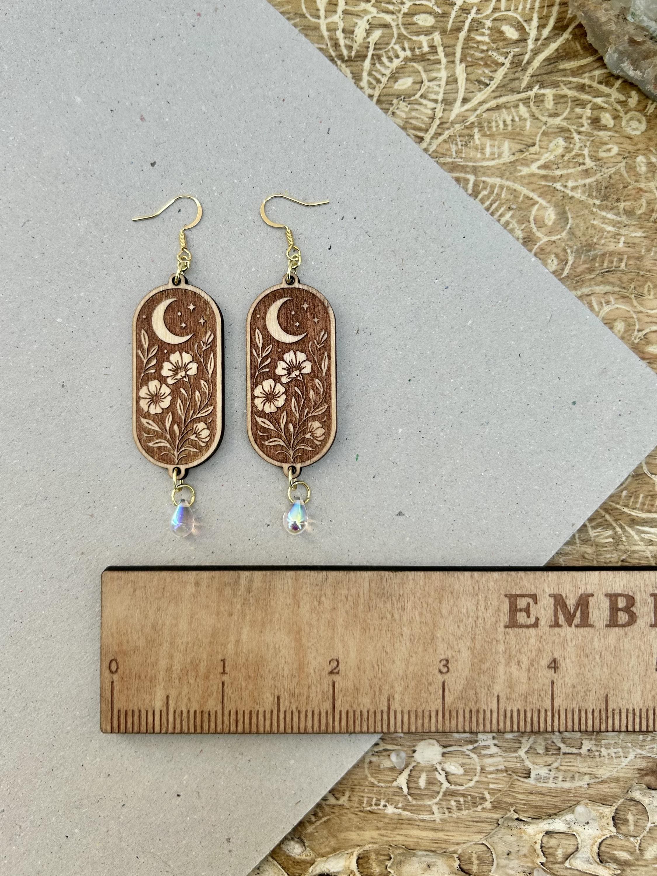 Botanical Moon Earrings
