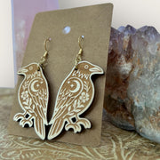 Celestial Raven Dangle Earrings