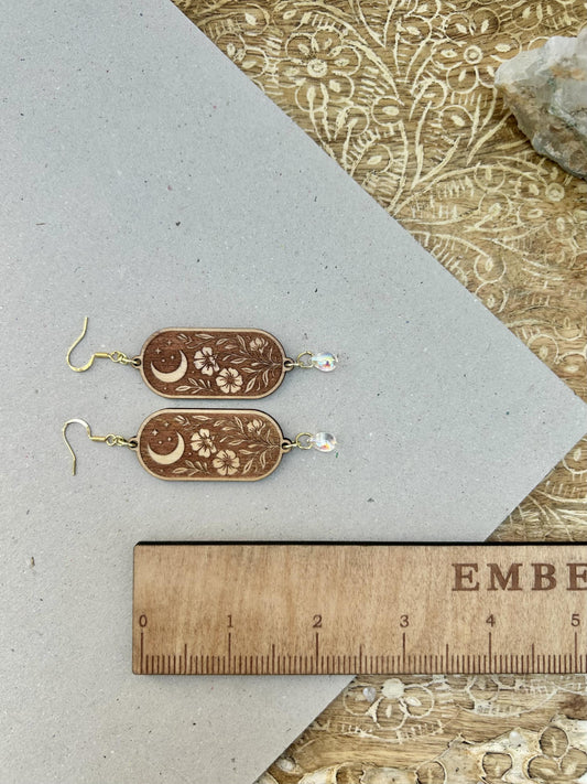 Botanical Moon Earrings