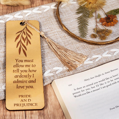 Pride & Prejudice Wooden Bookmark