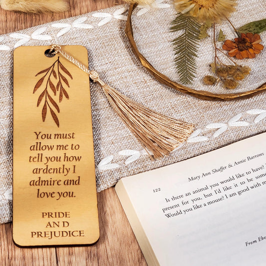 Pride & Prejudice Wooden Bookmark