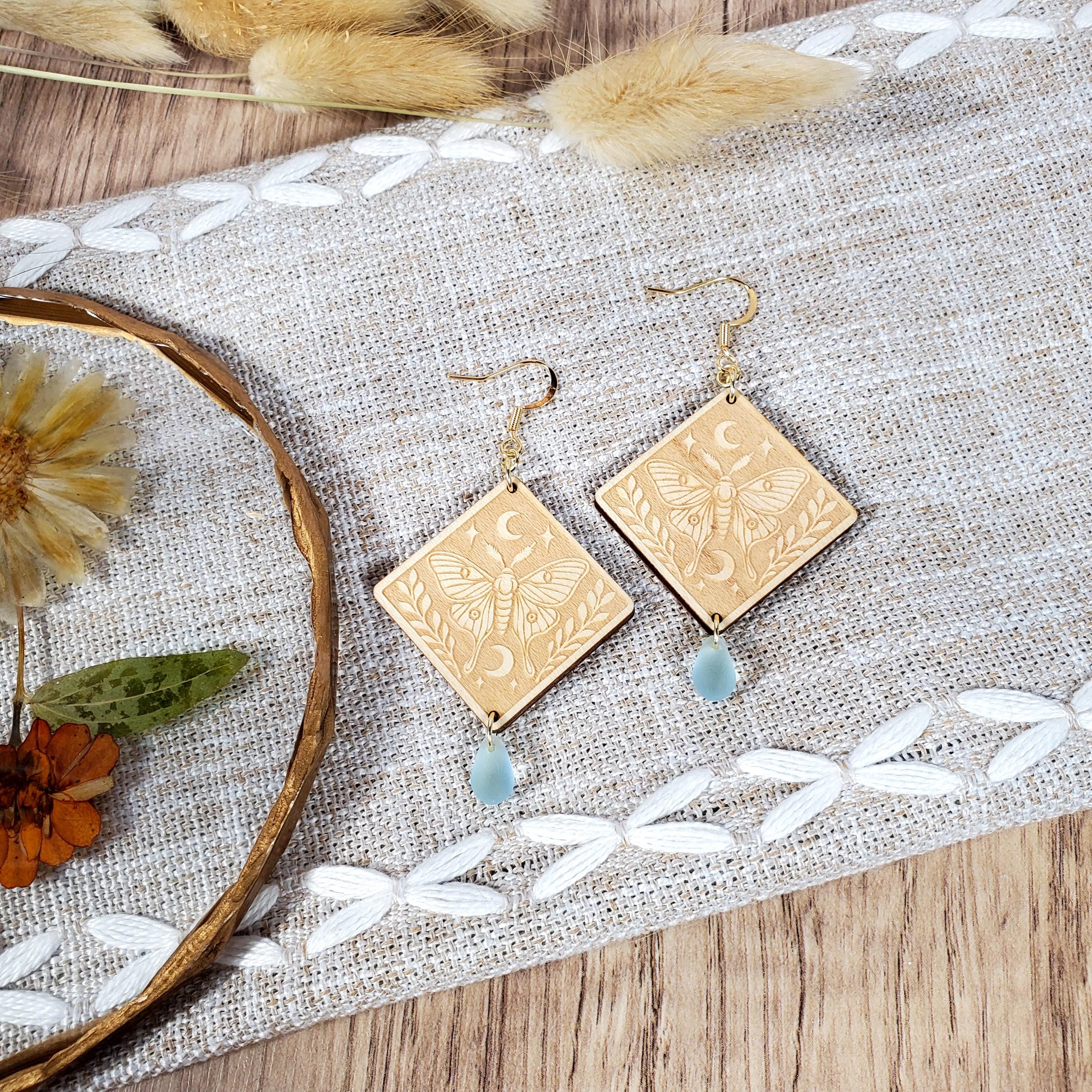 Luna Moth Earrings