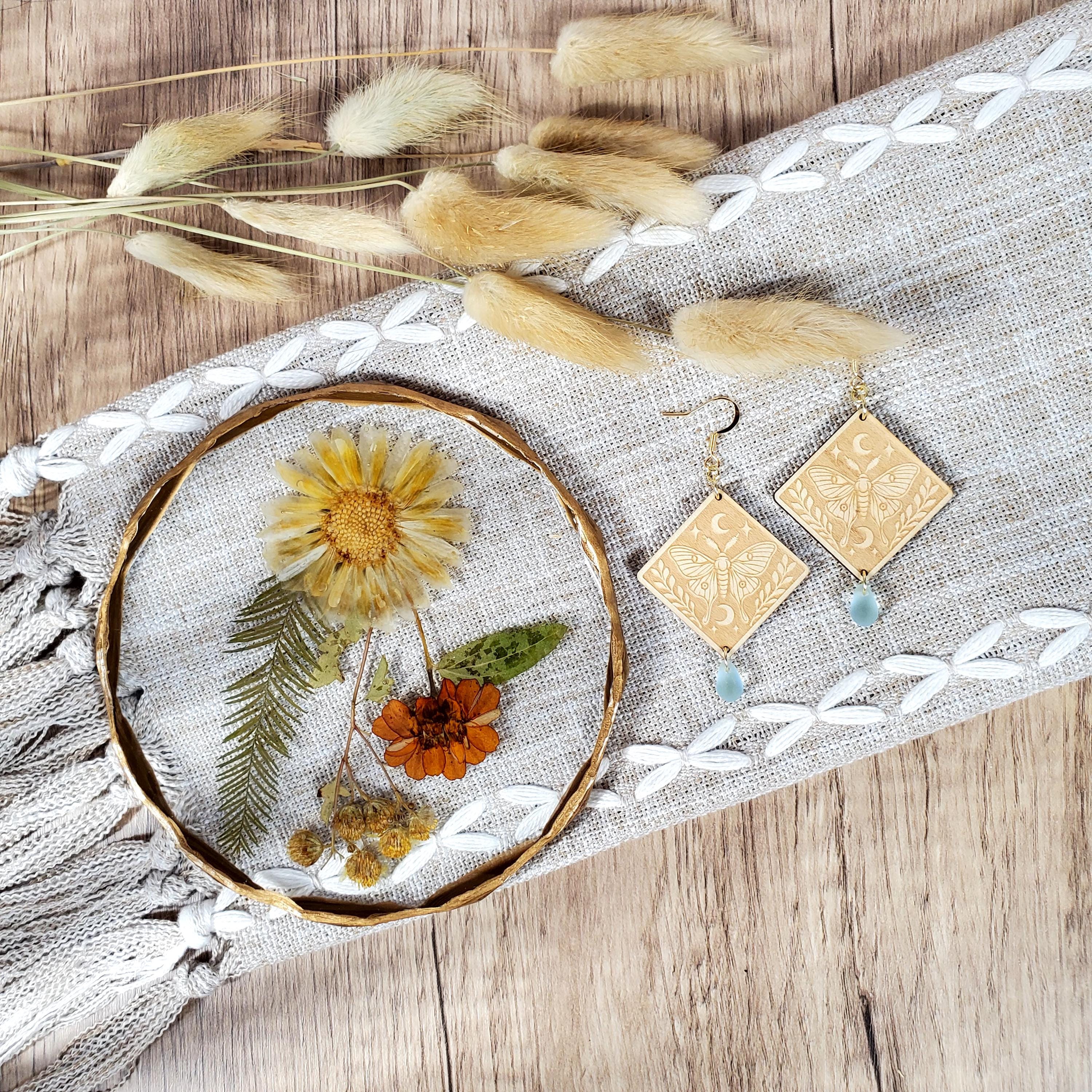 Luna Moth Earrings