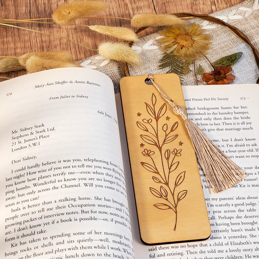 Botanical Wooden Bookmark